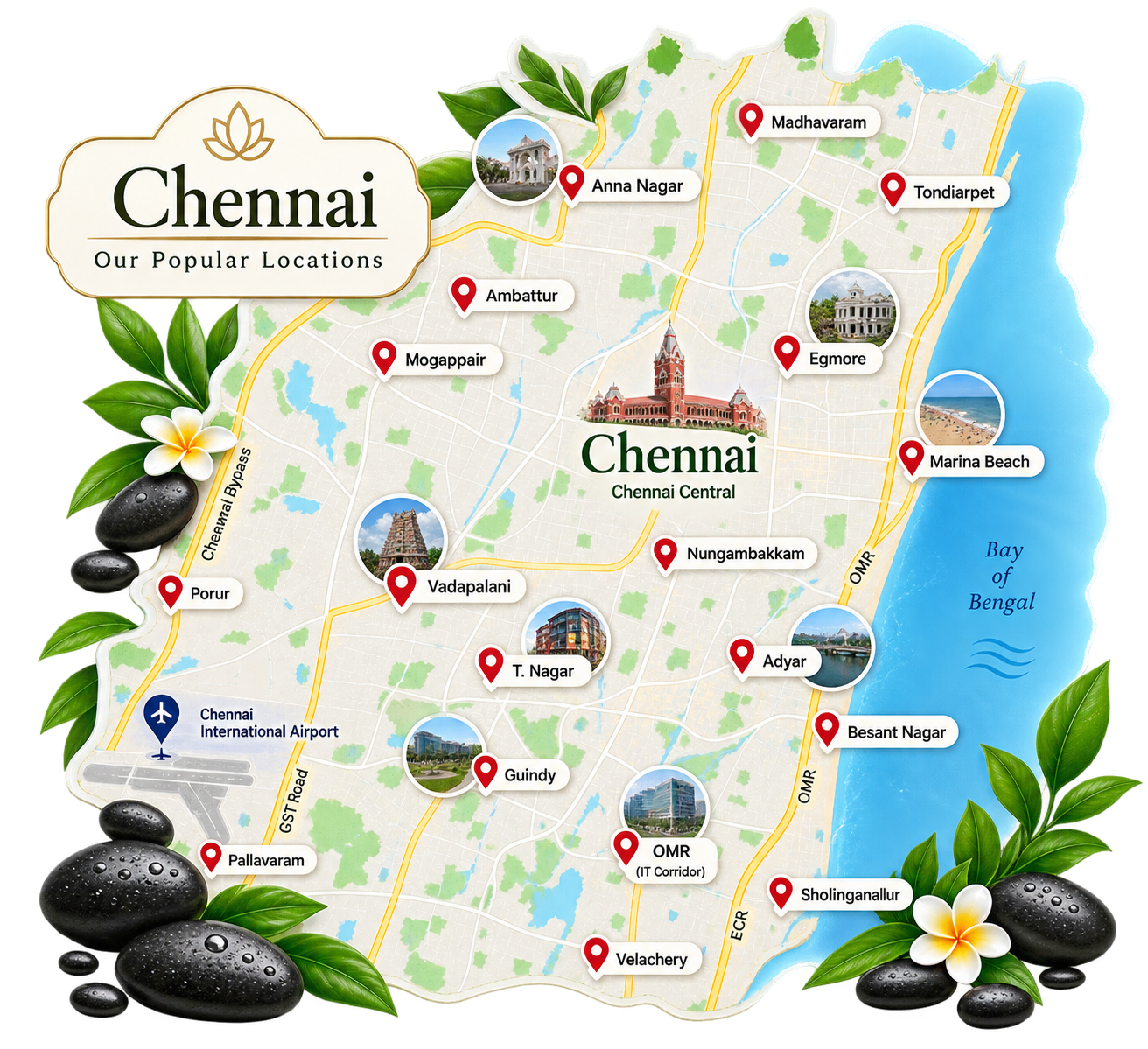 Chill Your Mood Spa Sanctuary Locations Map - Andheri East & West Mumbai
